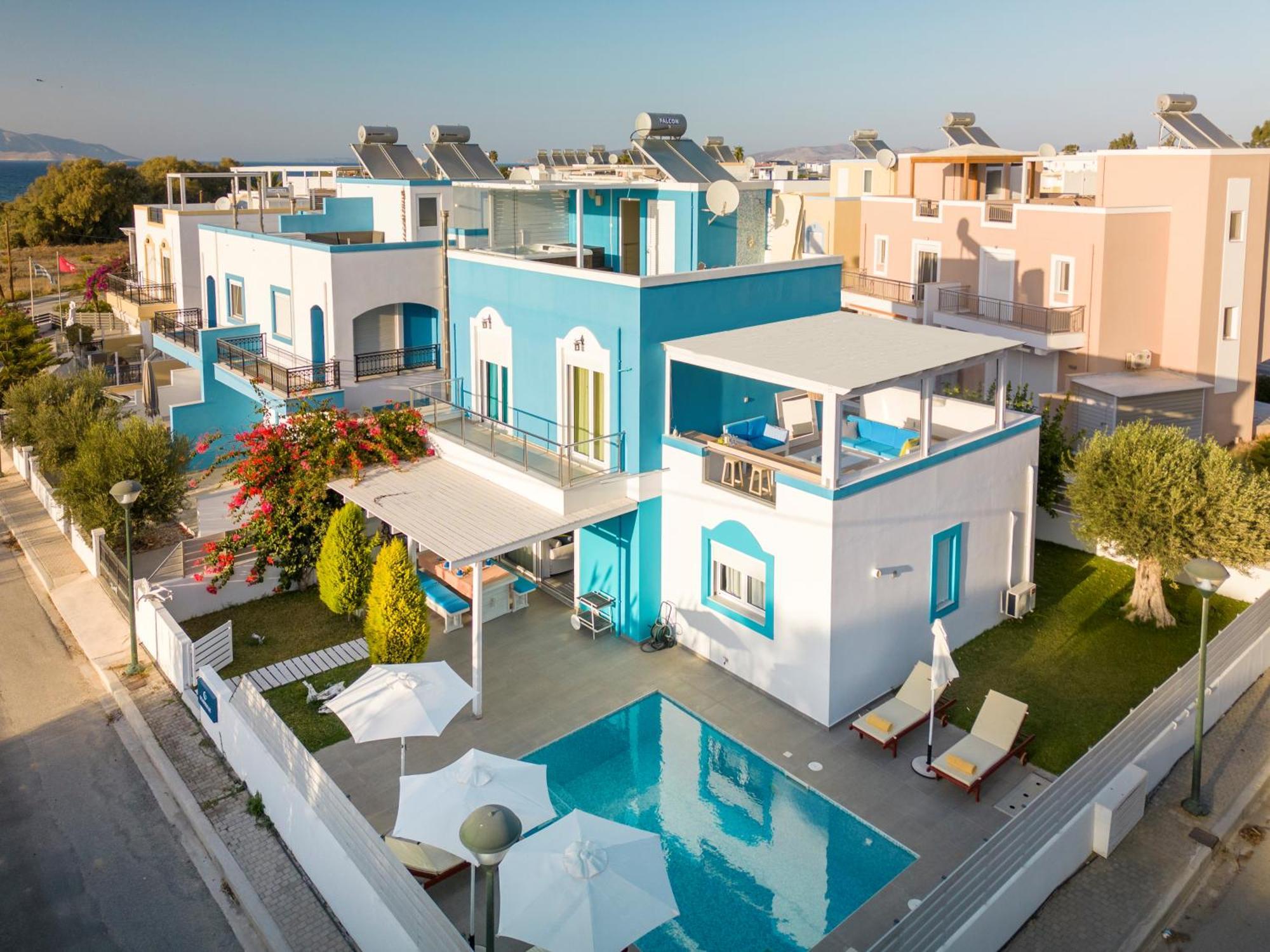 Seabreeze Villa - With Jacuzzi & Heated Pool Mastichari  Exterior photo