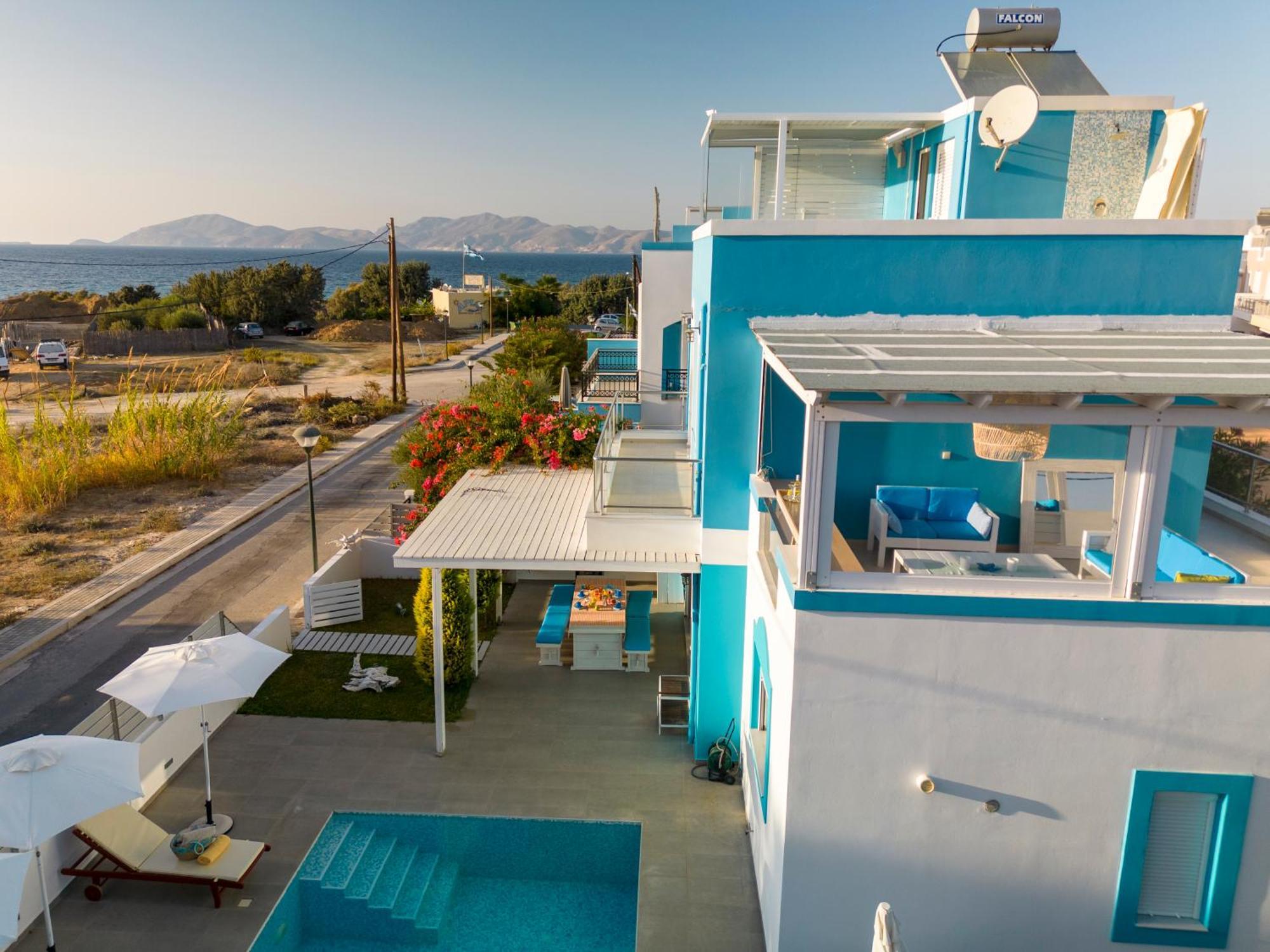 Seabreeze Villa - With Jacuzzi & Heated Pool Mastichari  Exterior photo