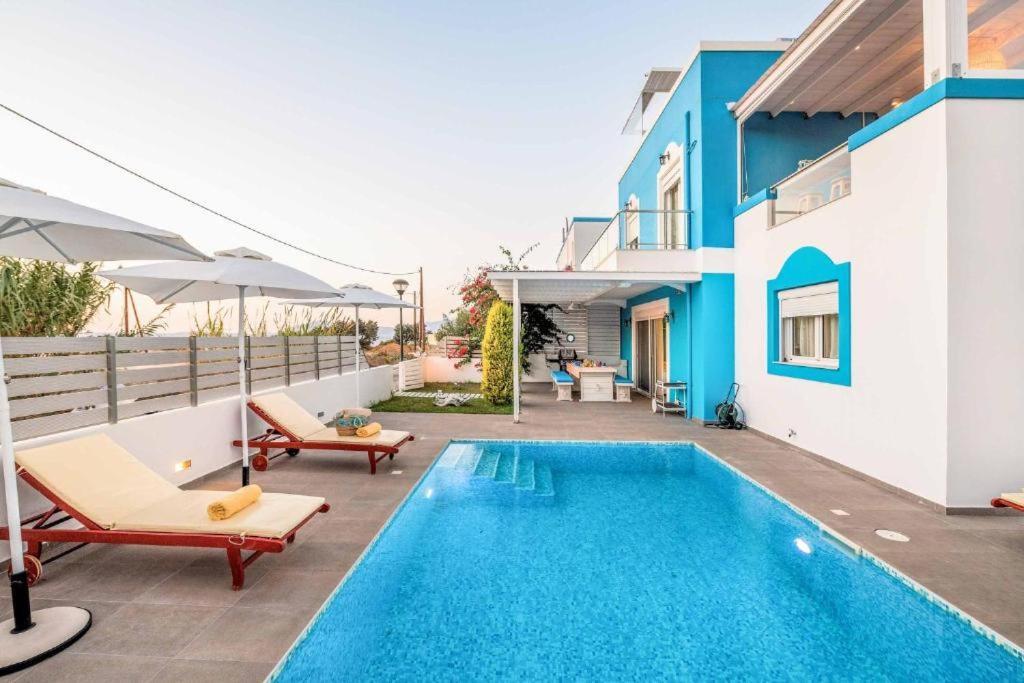 Seabreeze Villa - With Jacuzzi & Heated Pool Mastichari  Exterior photo